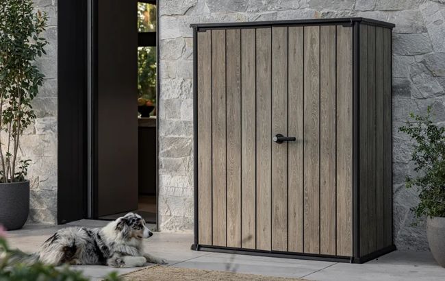 Signature High Store Storage Cabinet - Ashwood Brown