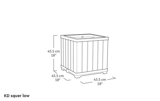Signature Square Planter - Ashwood Brown