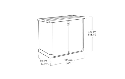 Keter Store It Out Pro Outdoor Garden Furniture Storage Shed Grey| Fade Free | All Weather Resistant | Safe and Secure | Zero Maintenance | 5 year Warranty