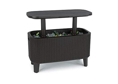 Keter Bevy BAR Cocktail Table, Polypropylene, Anthracite Grey