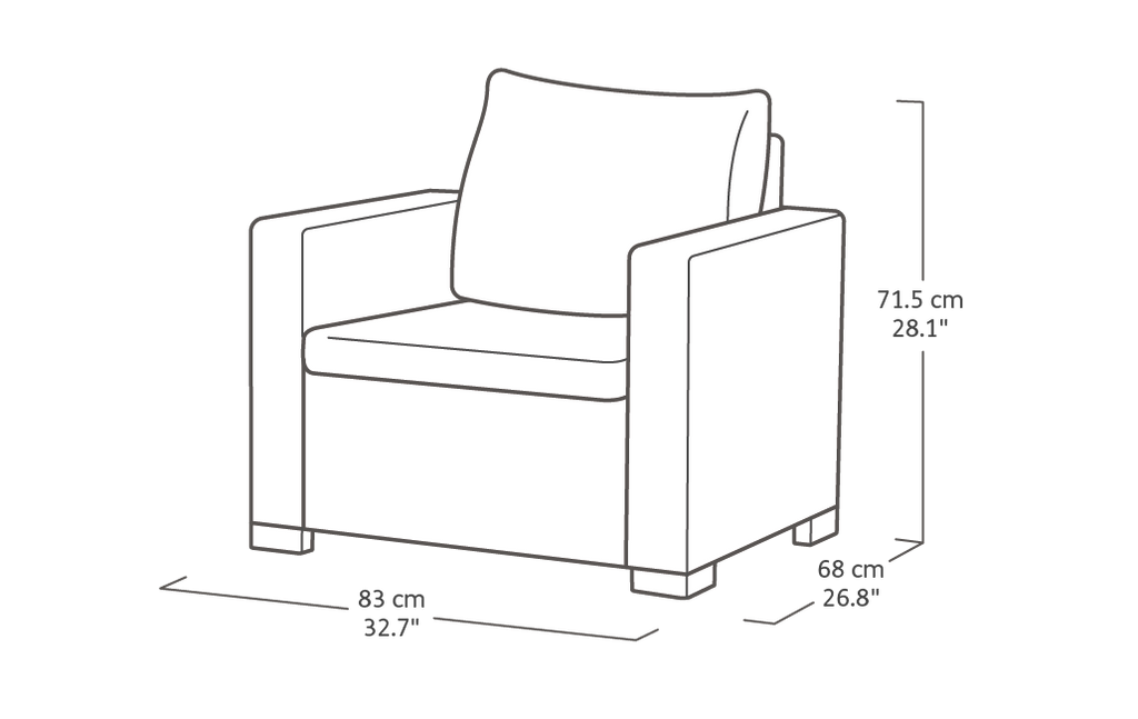 California 5 seater Lounge set - Grey