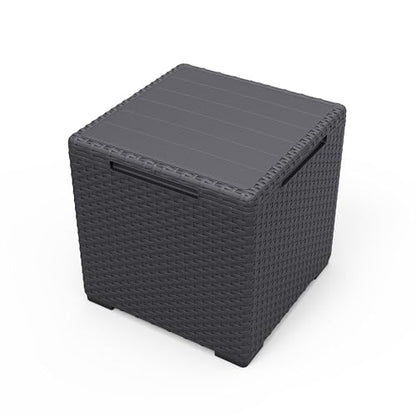 Keter Marie Outdoor Lounge Set | 2 Sofas + Vigo Storage Table + Cushions | Rattan-Effect Finish | Weatherproof Resin | 15-Min Easy Assembly | 3-Year Guarantee