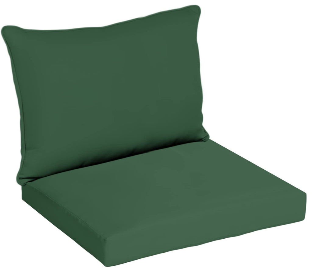 1,2 or 3 Seater Replacement Seat Cushion Pads for Keter Allibert California Rattan Outdoor Furniture | Water Resistant Rattan Patio Set Sofa Cushions Pads (Armchair, Bottle Green)