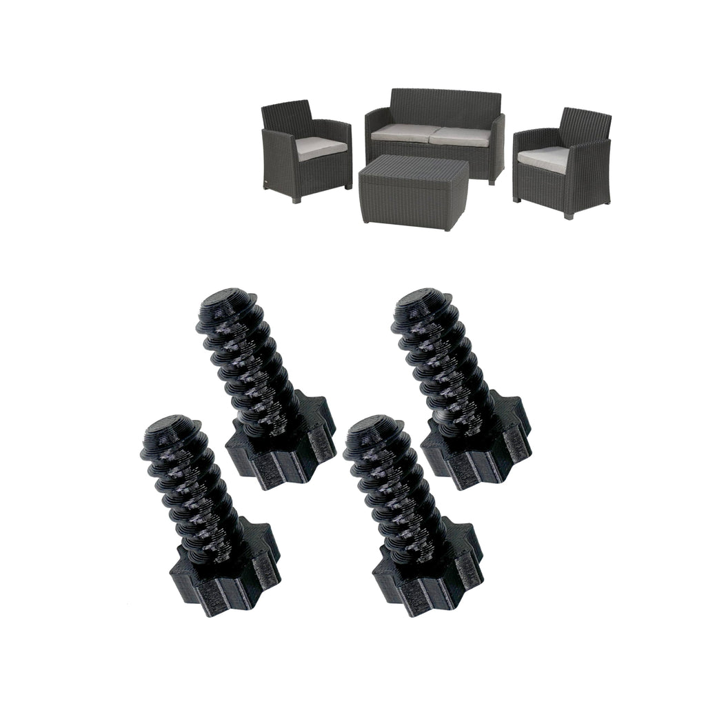 4x Replacement Bolts For Keter Allibert Mia Spare Parts Garden Furniture Plastic Sofa Chair