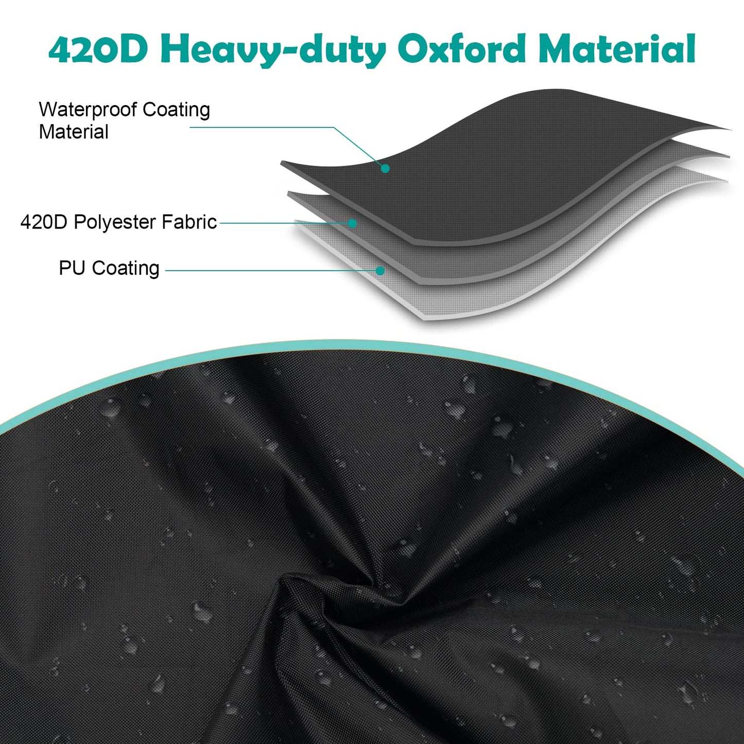 Outdoor Prep Table Cover for Keter Unity Small, Windspeed 420D Patio Table Cover for Keter Unity S, Waterproof (84x61x81cm)