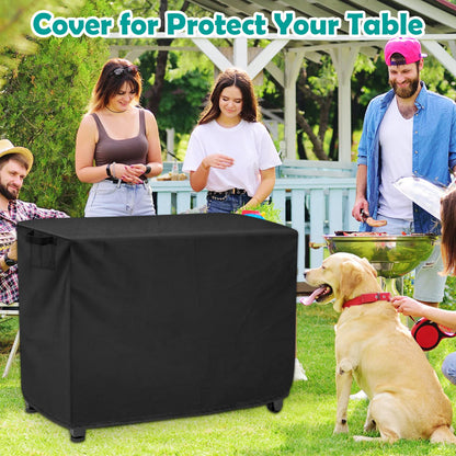 Outdoor Prep Table Cover for Keter Unity XL, Windspeed 420D Outdoor Table Cover Patio Table Cover 52in for Keter Unity XL, Outdoor Table Cover Waterproof for Storage Prep Table Cover(140x61x81cm)