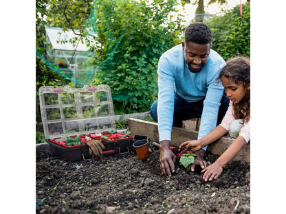 Keter Stack n' Roll Modular DIY Organiser, Removable Bins, Stackable, Lightweight, Durable, Water Resistant, Black