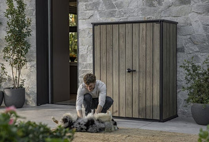 Signature High Store Storage Cabinet - Ashwood Brown