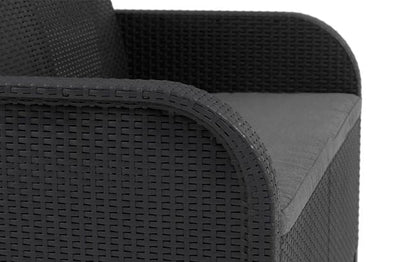 Rosalie 5 seater lounge set with storage table - Grey