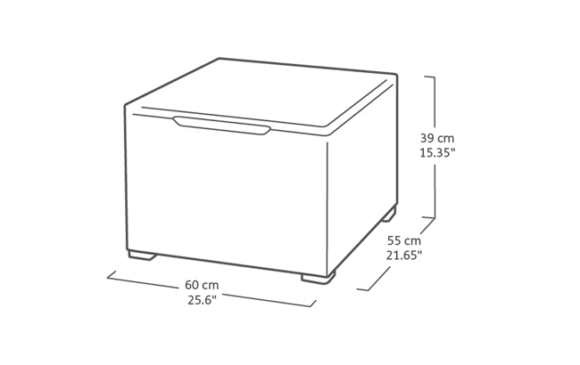 Rosalie 5 seater lounge set with storage table - Grey