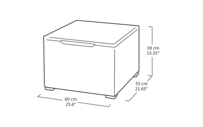 Rosalie 5 seater lounge set with storage table - Grey