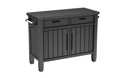 Unity Outdoor Kitchen BBQ Table and Storage Cabinet - Grey