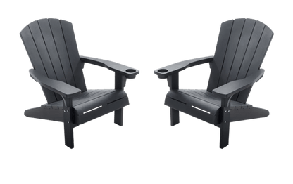 Alpine Adirondack Chair Set - Grey