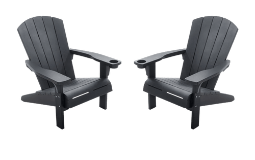 Alpine Adirondack Chair Set - Grey