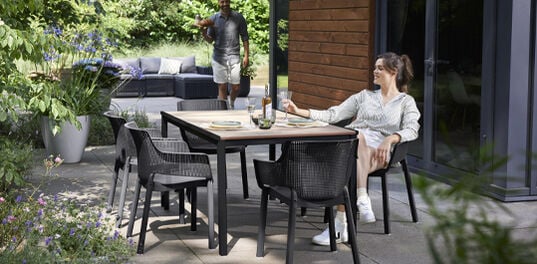 Signature Porto 6 Seater Dining Table - Ashwood Brown