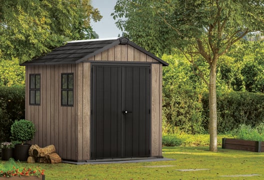 Signature Apex Shed 7.5x7ft - Ashwood Brown