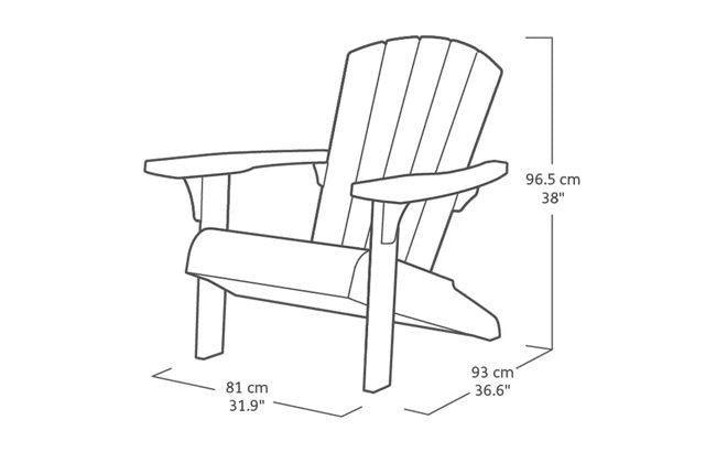 Troy Adirondack Chair - Silver Sage