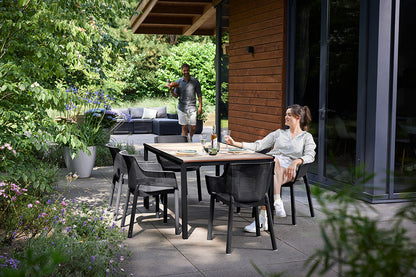 Signature Porto 160cm Table + Elisa Dining Chair, Set of 6 - Ashwood Brown