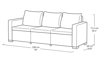 California 5 seater Lounge set - Grey