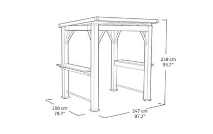 Signature Grill Gazebo - Ashwood Brown