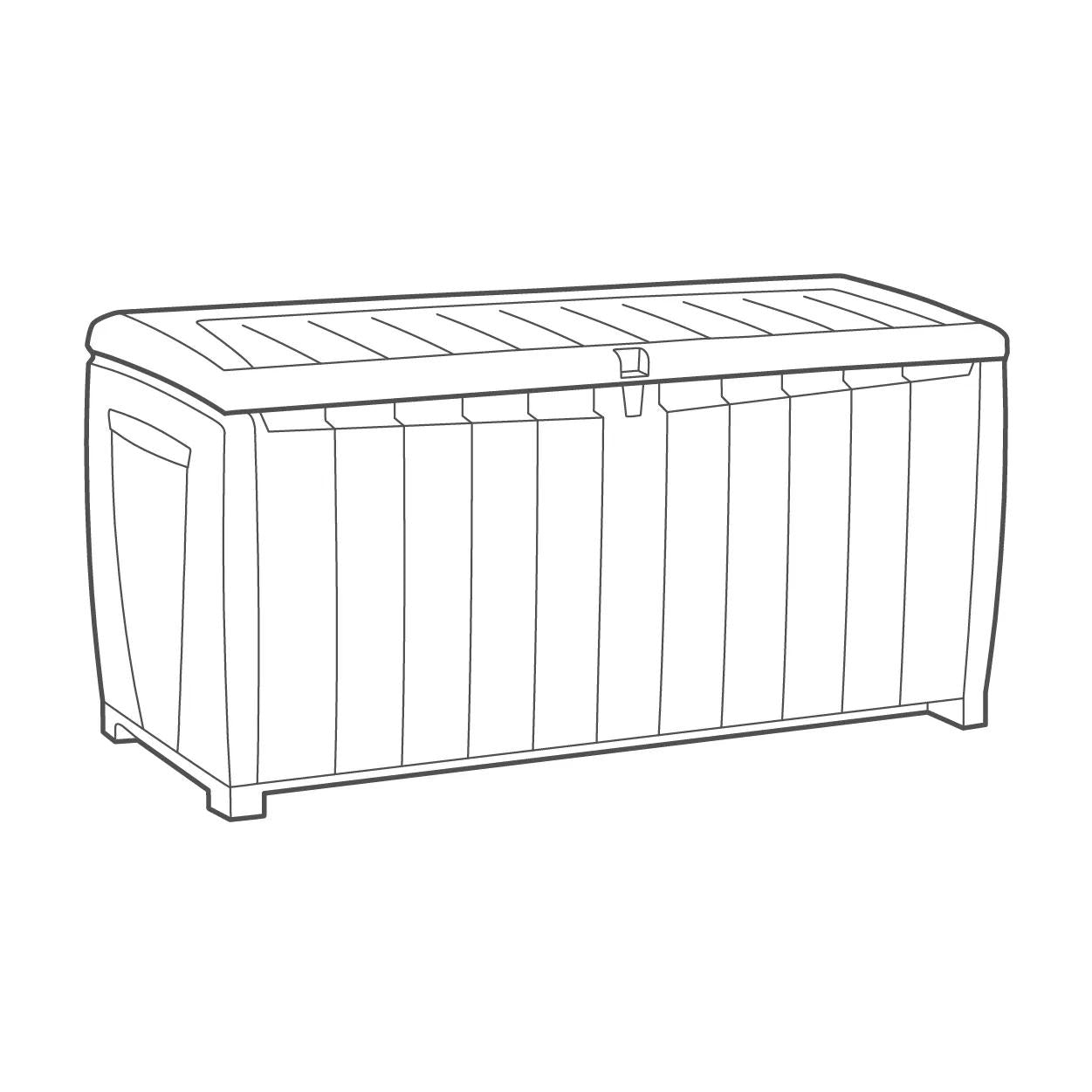 Novel Deluxe 340L Storage Box - Brown