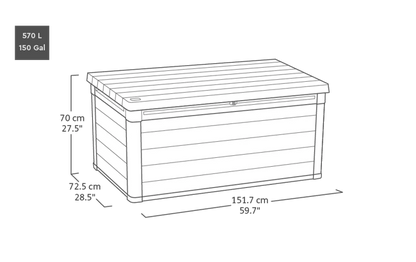 Signature 570L Storage Box - Ashwood Brown